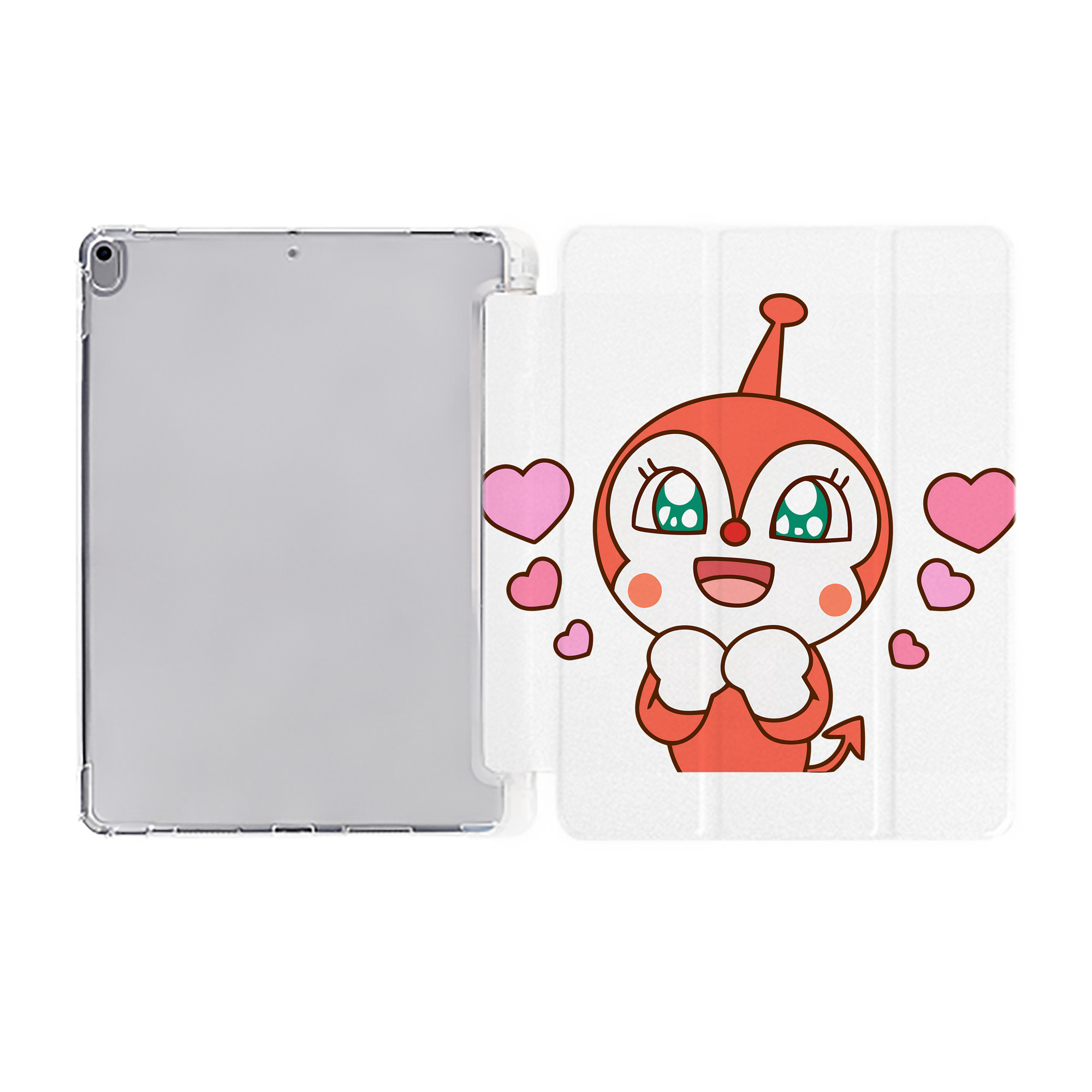 （画像用） アンパンマン Anpanman IPad ケース ペン収納付き 三つ折りスタンド PUレザー×シリコン 対応機種9.5/10.5/10.9インチ